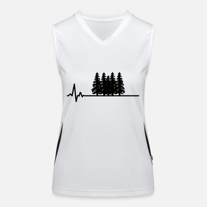 Tree Heartbeat Forest Women's Functional Contrast Tank Top