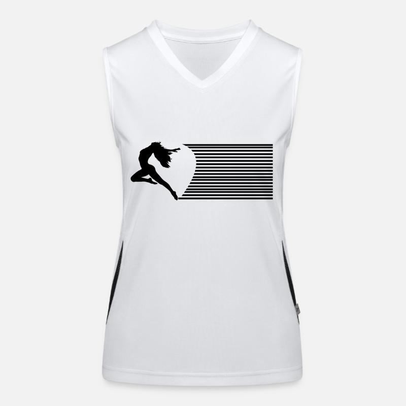 Dancing Dance Music Funktionelles Kontrast-Tank Top für Frauen