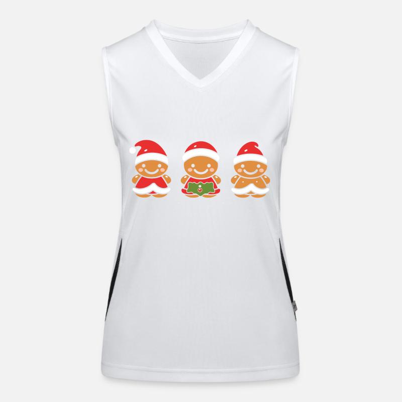 Gingerbread Man Women's Functional Contrast Tank Top