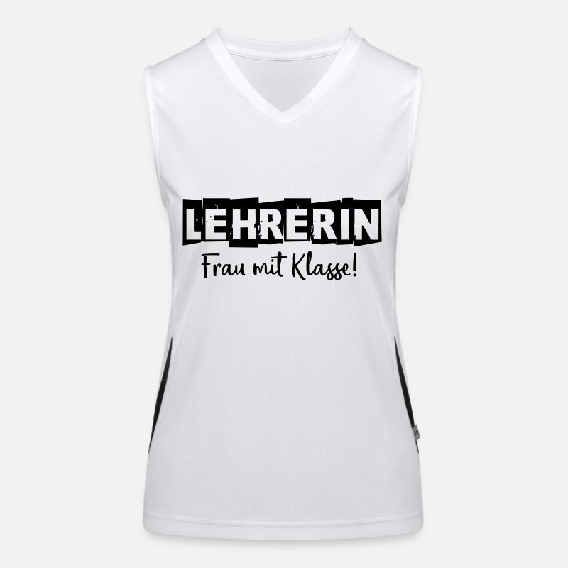 Lehrerin - Frau mit Klasse Funktionelles Kontrast-Tank Top für Frauen