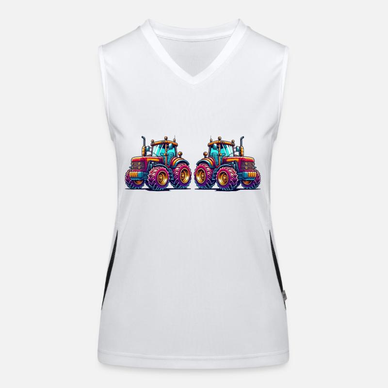 Traktor Funktionelles Kontrast-Tank Top für Frauen