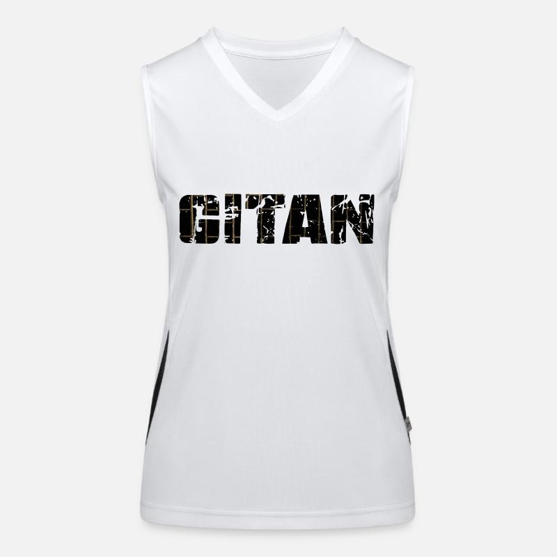 Gitan Grunge motif brique brun Débardeur respirant contrasté Femme