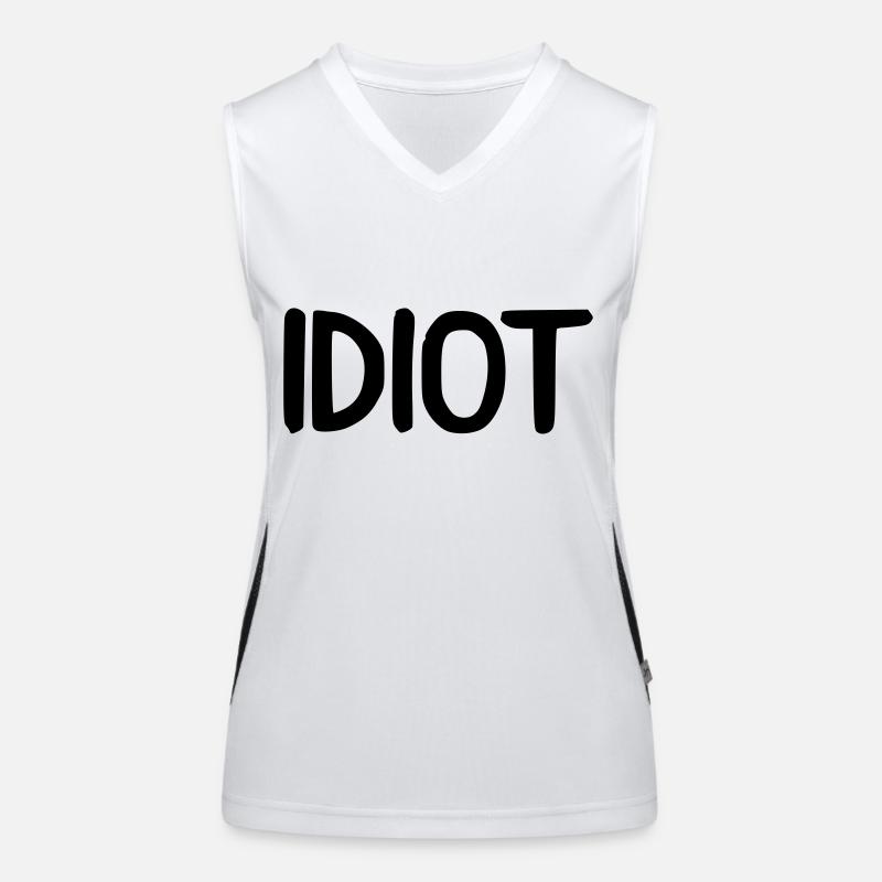 idiot Funktionelles Kontrast-Tank Top für Frauen