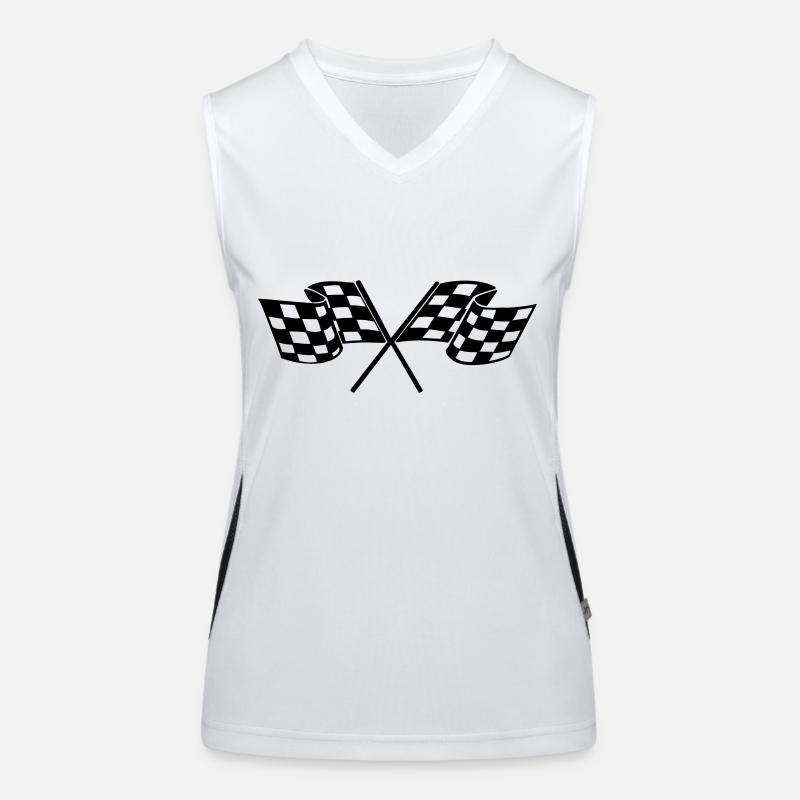 racing flags sport Women's Functional Contrast Tank Top