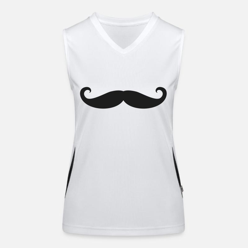 Handlebar mustache / mustache Women's Functional Contrast Tank Top