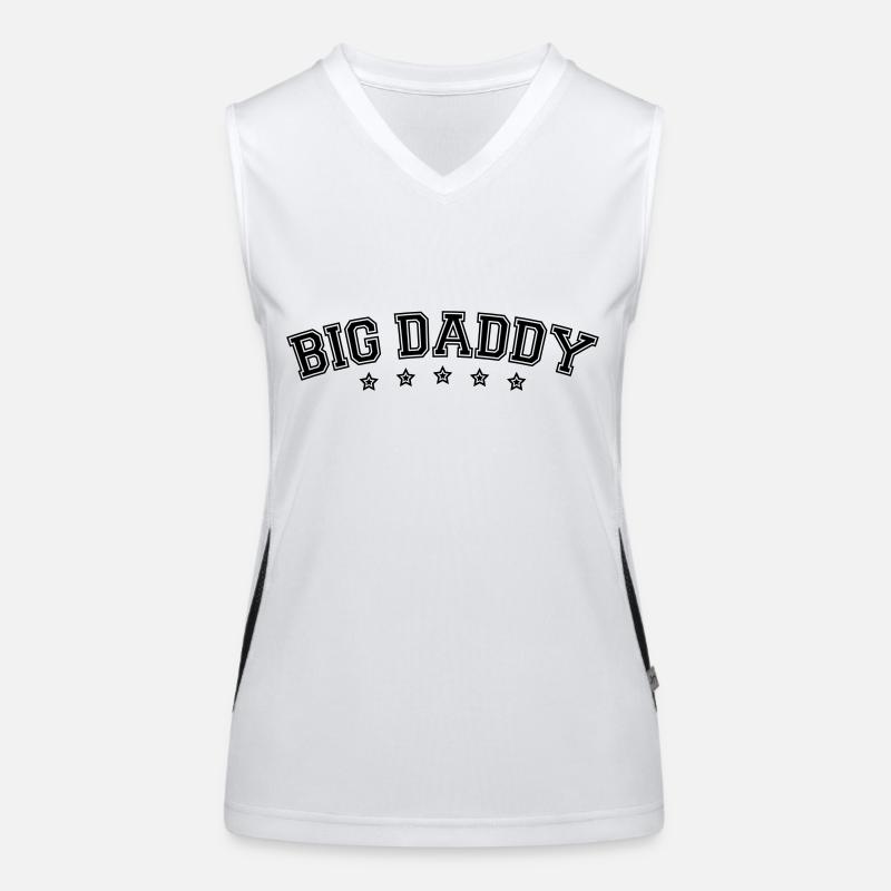 Logo Vatertag Big Daddy Held Papa Vater Funktionelles Kontrast-Tank Top für Frauen