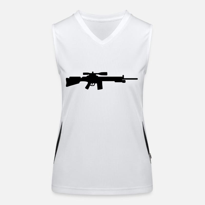 Gewehr Funktionelles Kontrast-Tank Top für Frauen
