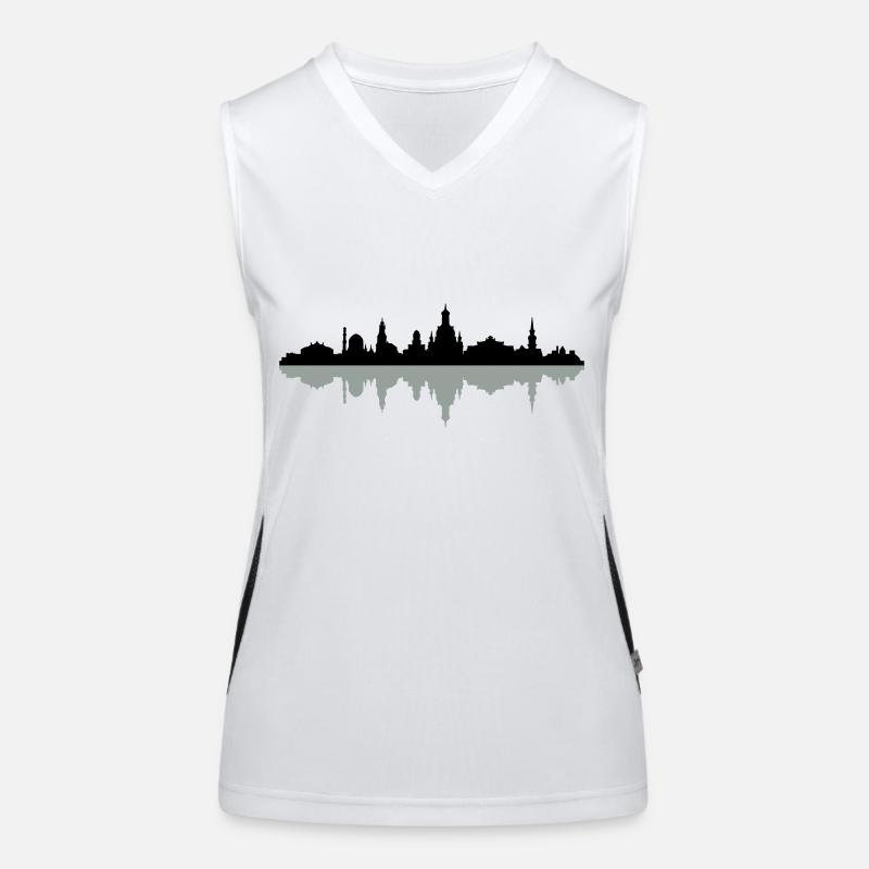 Skyline Dresden Funktionelles Kontrast-Tank Top für Frauen