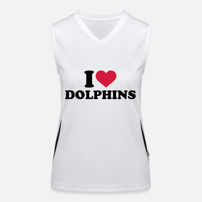 I love dolphins Débardeur respirant contrasté Femme