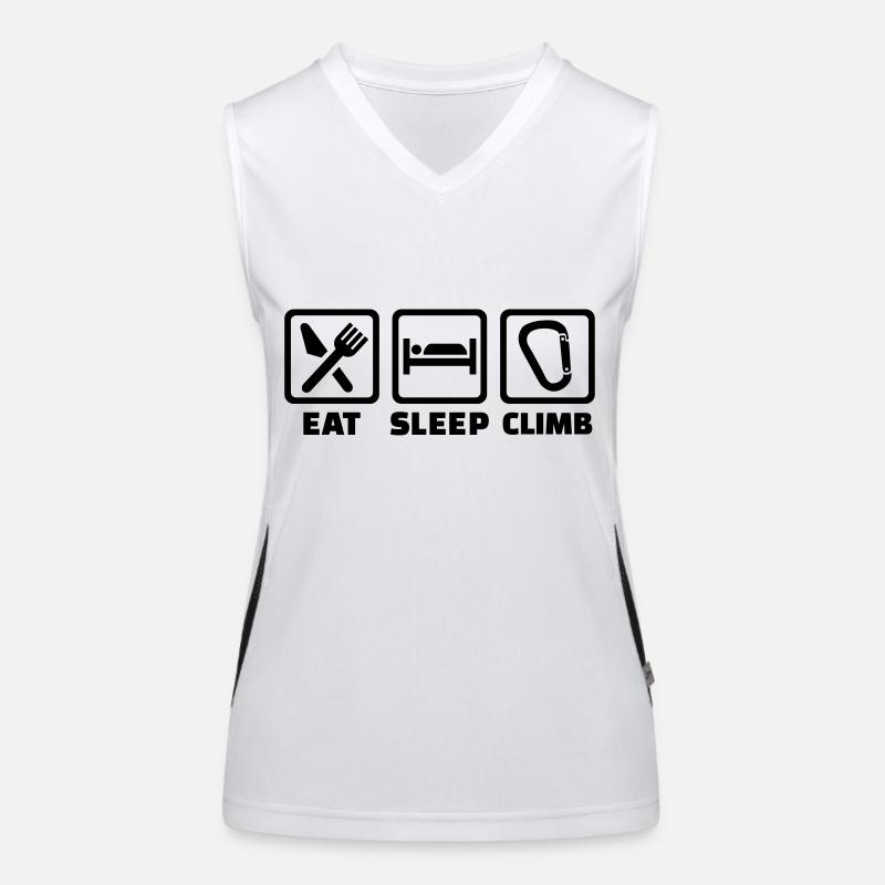 Eat sleep climb Débardeur respirant contrasté Femme