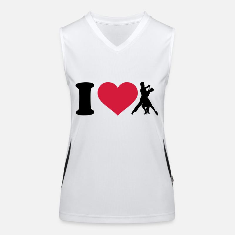 I love Danser Débardeur respirant contrasté Femme