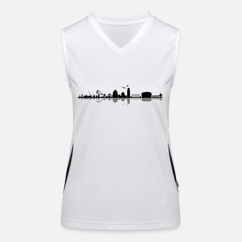 Skyline - Zingst Funktionelles Kontrast-Tank Top für Frauen