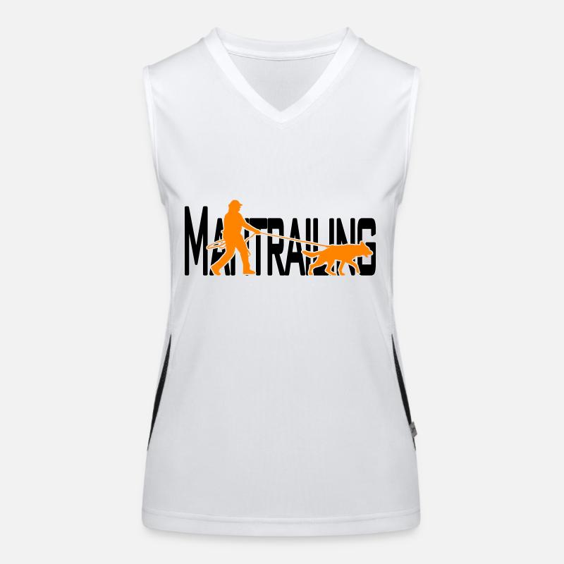 Mantrailing orange / noir Débardeur respirant contrasté Femme