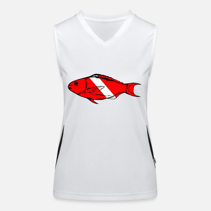 Poisson-perroquet par Scuba.Style Débardeur respirant contrasté Femme
