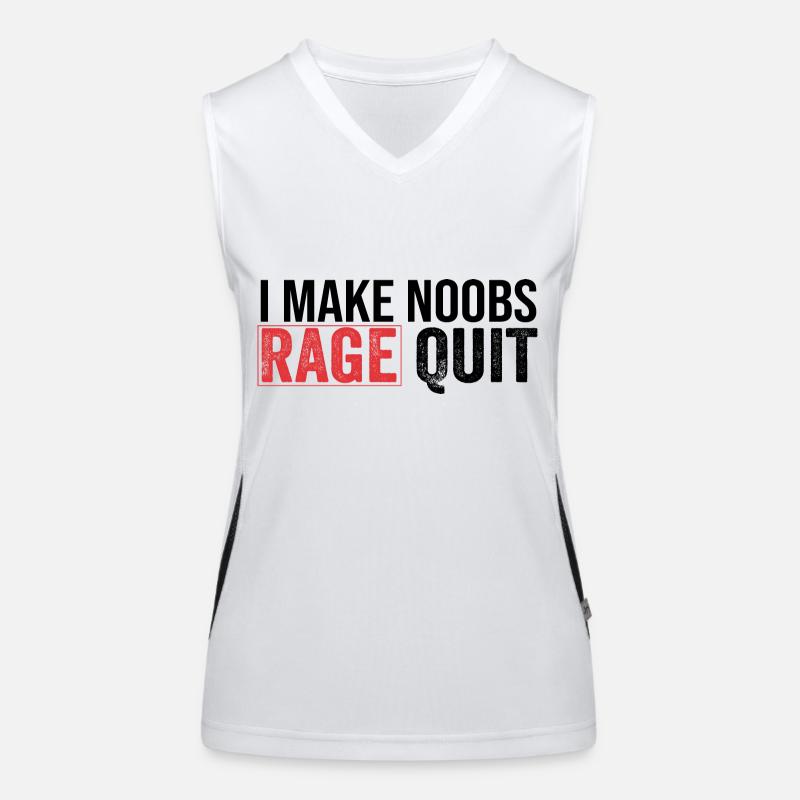 Ich mache Noobs Ragequit Funktionelles Kontrast-Tank Top für Frauen