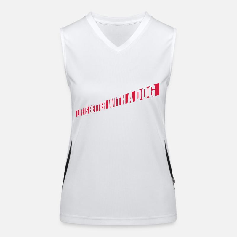 better with a dog Women's Functional Contrast Tank Top