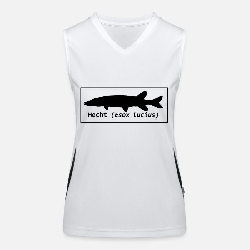 Hecht schwarz lateinisch Funktionelles Kontrast-Tank Top für Frauen