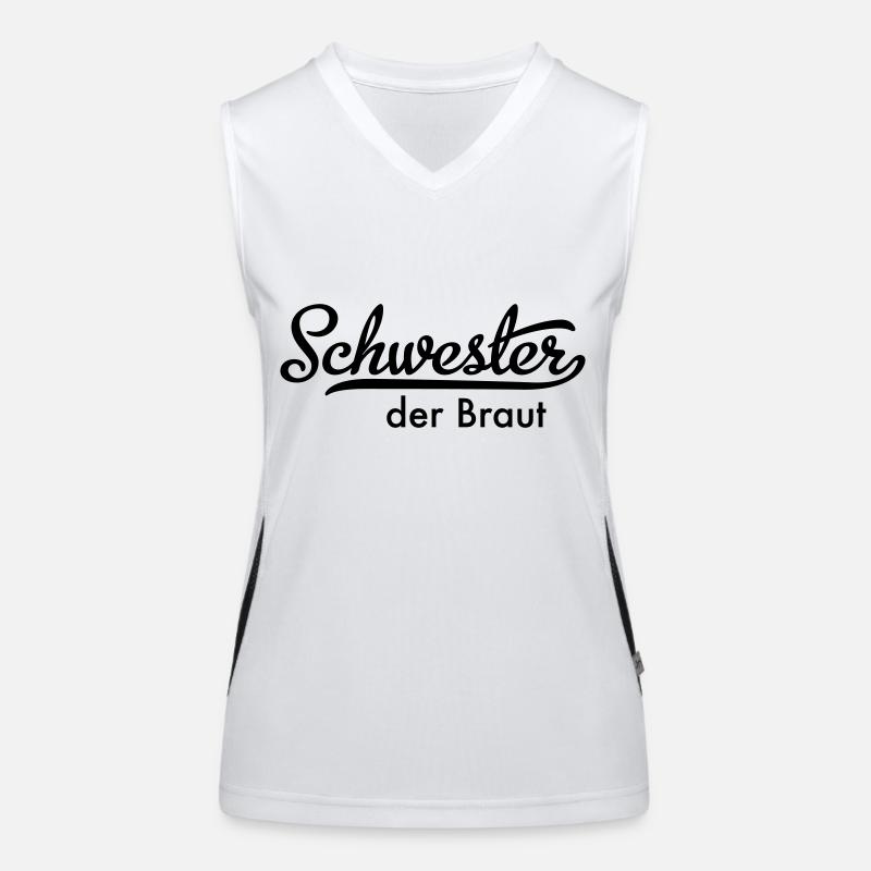 Schwester der Braut Funktionelles Kontrast-Tank Top für Frauen