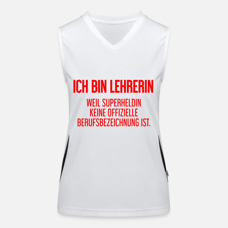 Lehrerin - Mein offizieller Superhelden-Beruf! Funktionelles Kontrast-Tank Top für Frauen
