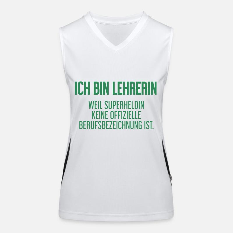Lehrerin - Mein offizieller Superhelden-Beruf! Funktionelles Kontrast-Tank Top für Frauen