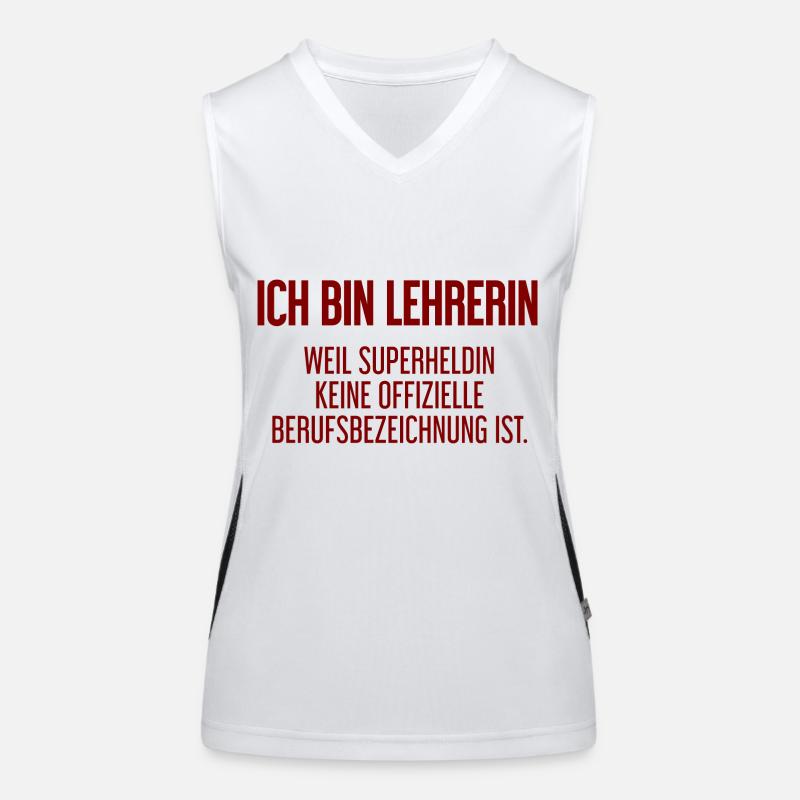 Lehrerin - Mein offizieller Superhelden-Beruf! Funktionelles Kontrast-Tank Top für Frauen