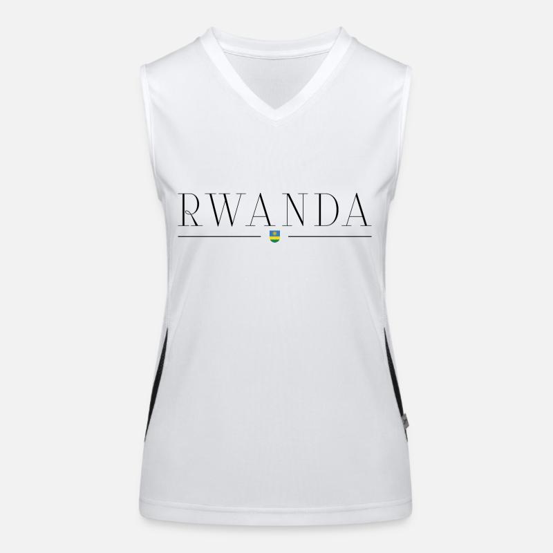 J’aime le Rwanda Débardeur respirant contrasté Femme