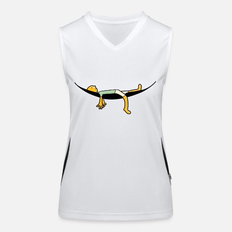Hammock Sleeping Relaxation Happy Holiday Women's Functional Contrast Tank Top