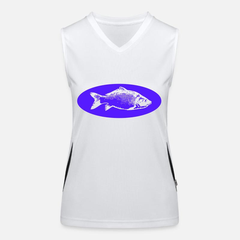 fisch Funktionelles Kontrast-Tank Top für Frauen