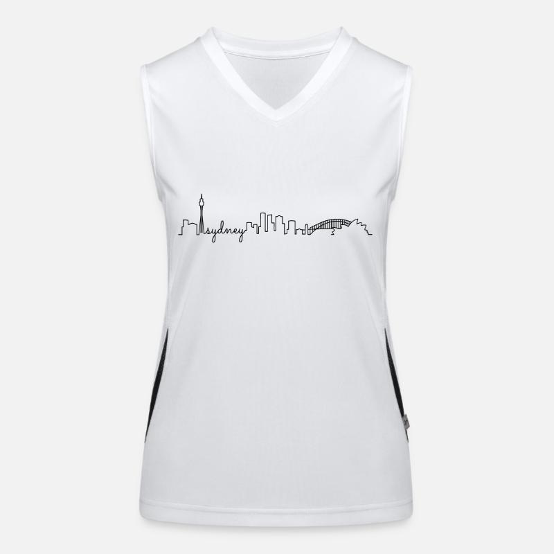 Sydney Skyline black Funktionelles Kontrast-Tank Top für Frauen