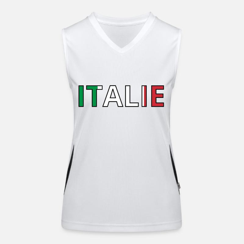 Drapeau Italie Débardeur respirant contrasté Femme