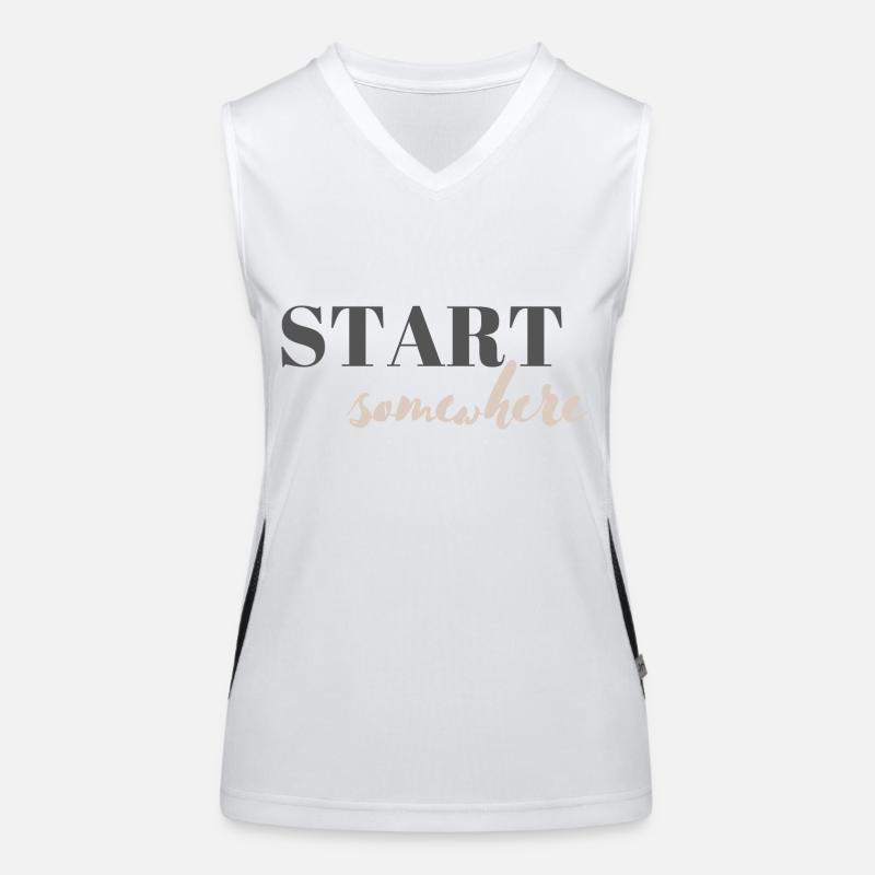Start somewhere Funktionelles Kontrast-Tank Top für Frauen