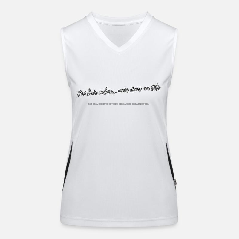 Ich sehe ruhig aus Funktionelles Kontrast-Tank Top für Frauen