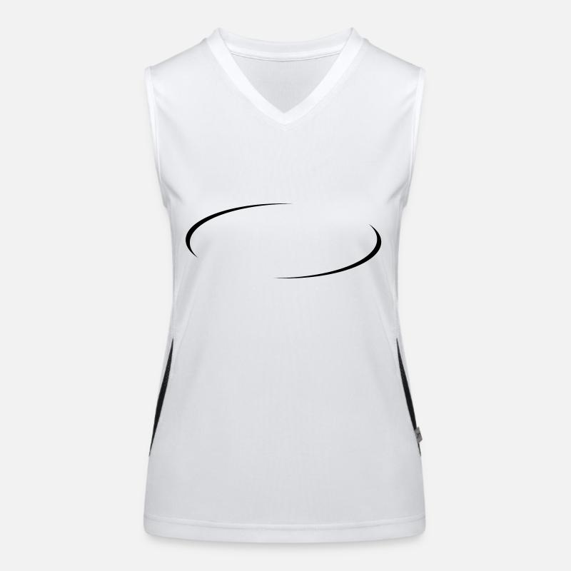 Cercle à la mode noir Débardeur respirant contrasté Femme