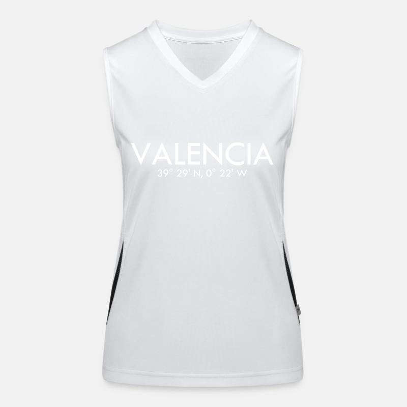 Valence Espagne Coordonnées Latitude Longitude Débardeur respirant contrasté Femme
