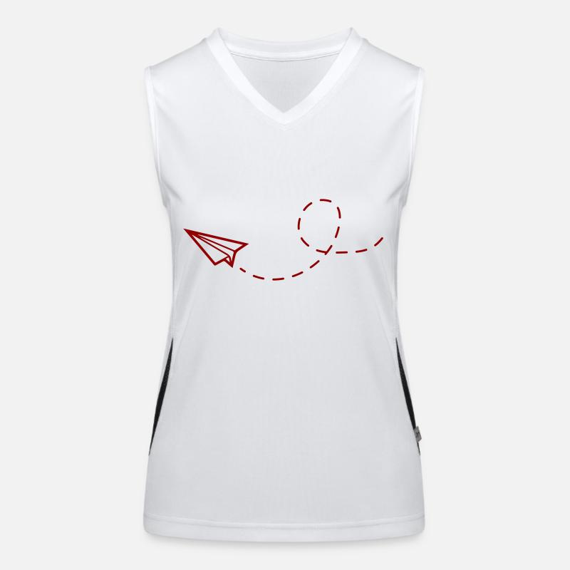 Papierflieger Funktionelles Kontrast-Tank Top für Frauen