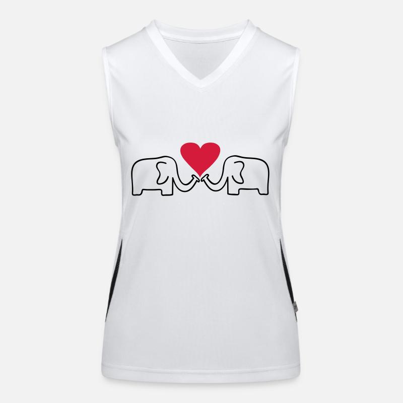 elefant Funktionelles Kontrast-Tank Top für Frauen
