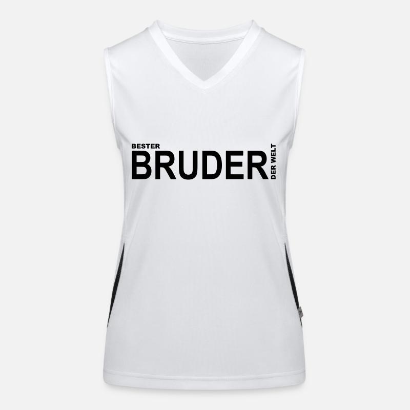 Bester BRUDER der Welt Funktionelles Kontrast-Tank Top für Frauen