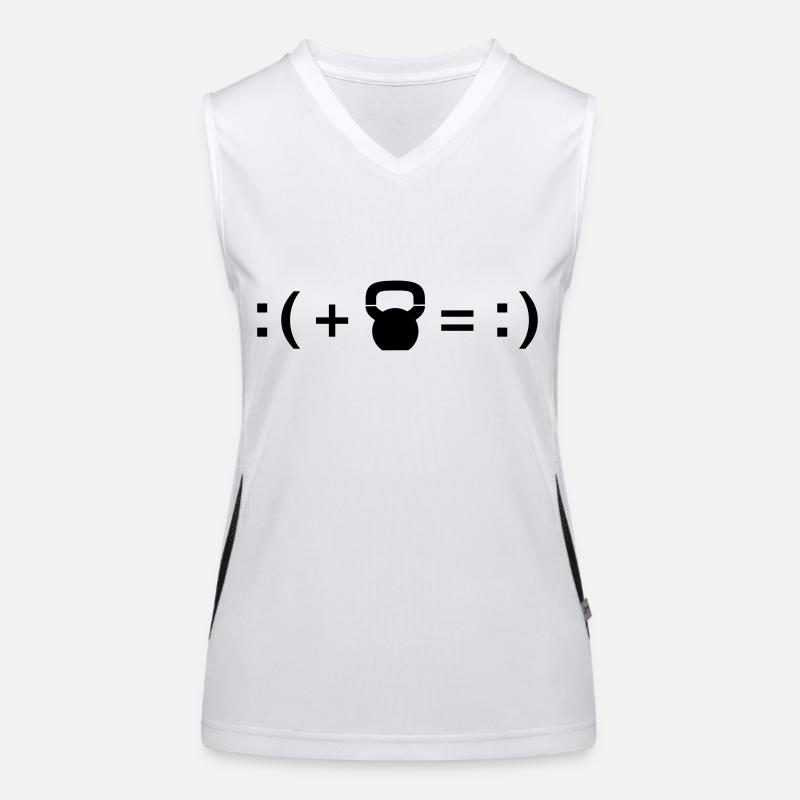 Formula For Happiness (Kettlebell) Women's Functional Contrast Tank Top