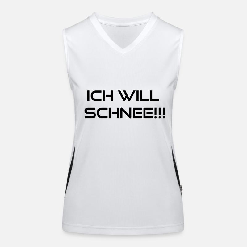 ich will schnee Funktionelles Kontrast-Tank Top für Frauen