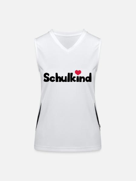 schulkind - Funktionelles Kontrast-Tank Top für Frauen - Weiß/Schwarz - Vorne