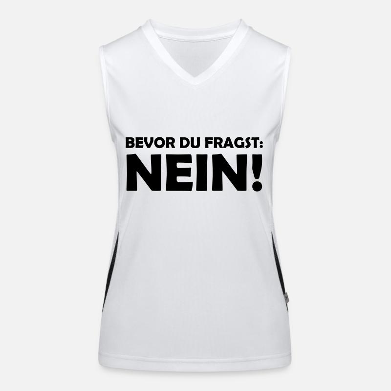 bevor du fragst nein Funktionelles Kontrast-Tank Top für Frauen