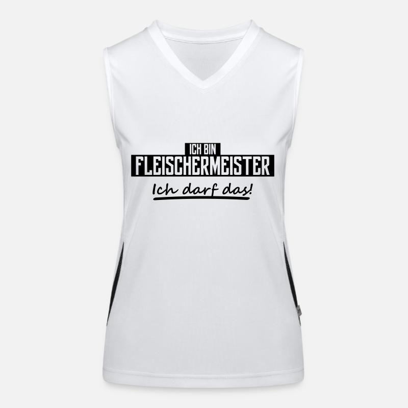 ich bin fleischermeister Funktionelles Kontrast-Tank Top für Frauen