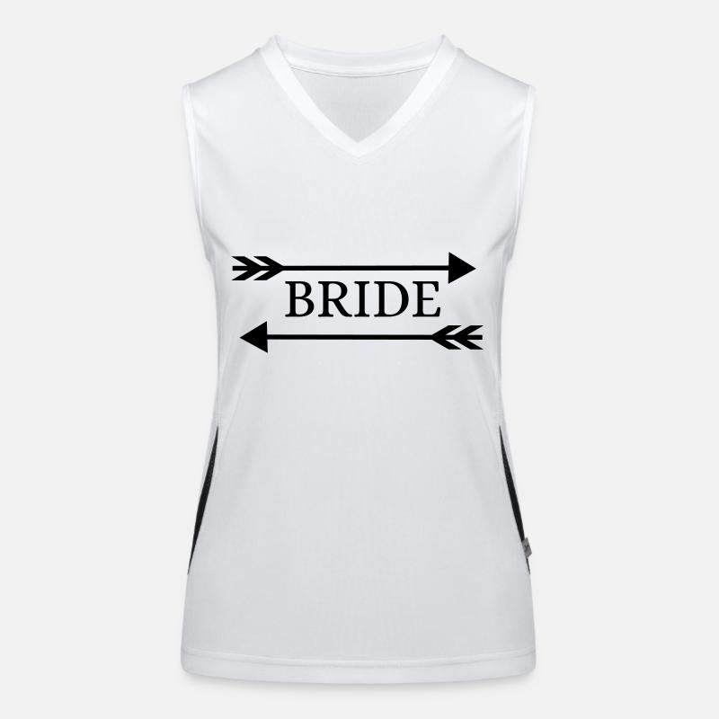 bride_crew_arrow2 Funktionelles Kontrast-Tank Top für Frauen