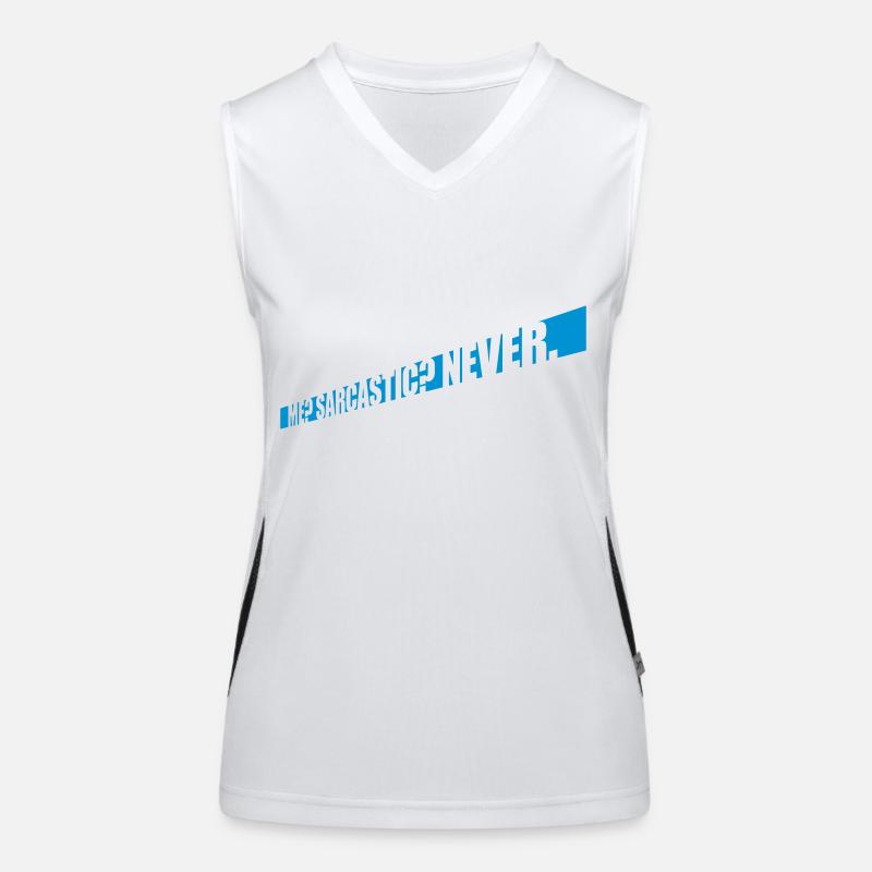 me sarcastic never Zitat Funktionelles Kontrast-Tank Top für Frauen