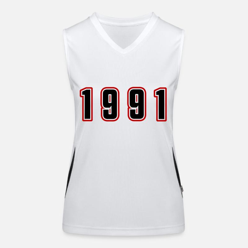1991 Year Number Women's Functional Contrast Tank Top