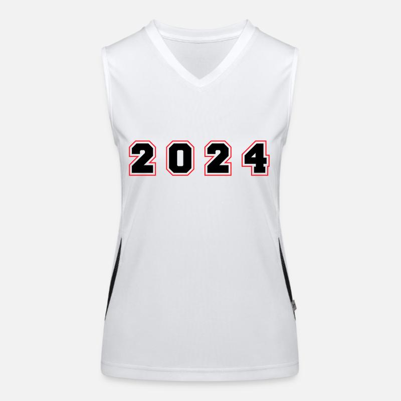 2024 year number Women's Functional Contrast Tank Top