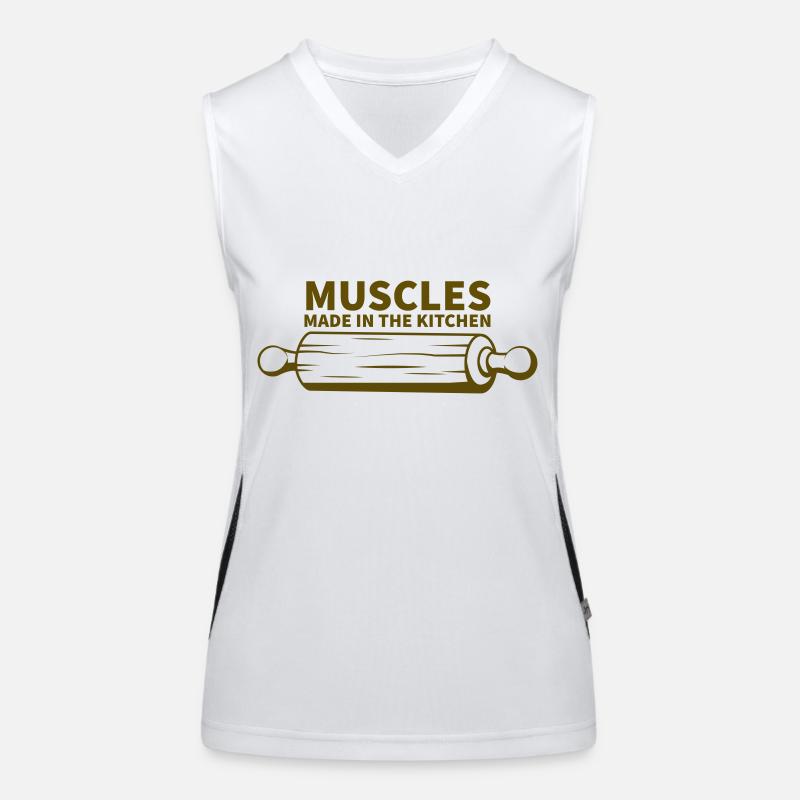 muscles made in the kitchen Women's Functional Contrast Tank Top