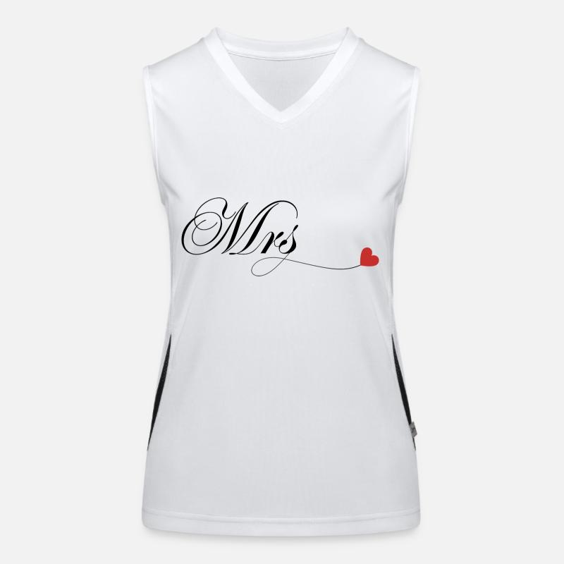 Matching personalized couple T-shirt Mr and Mrs Women's Functional Contrast Tank Top