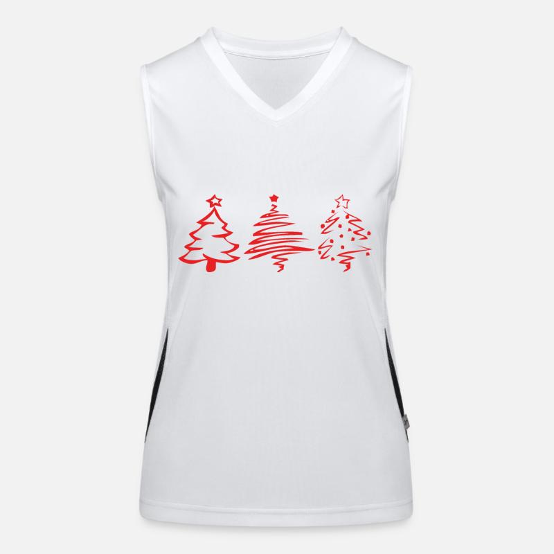 Chrismas Arbre Débardeur respirant contrasté Femme