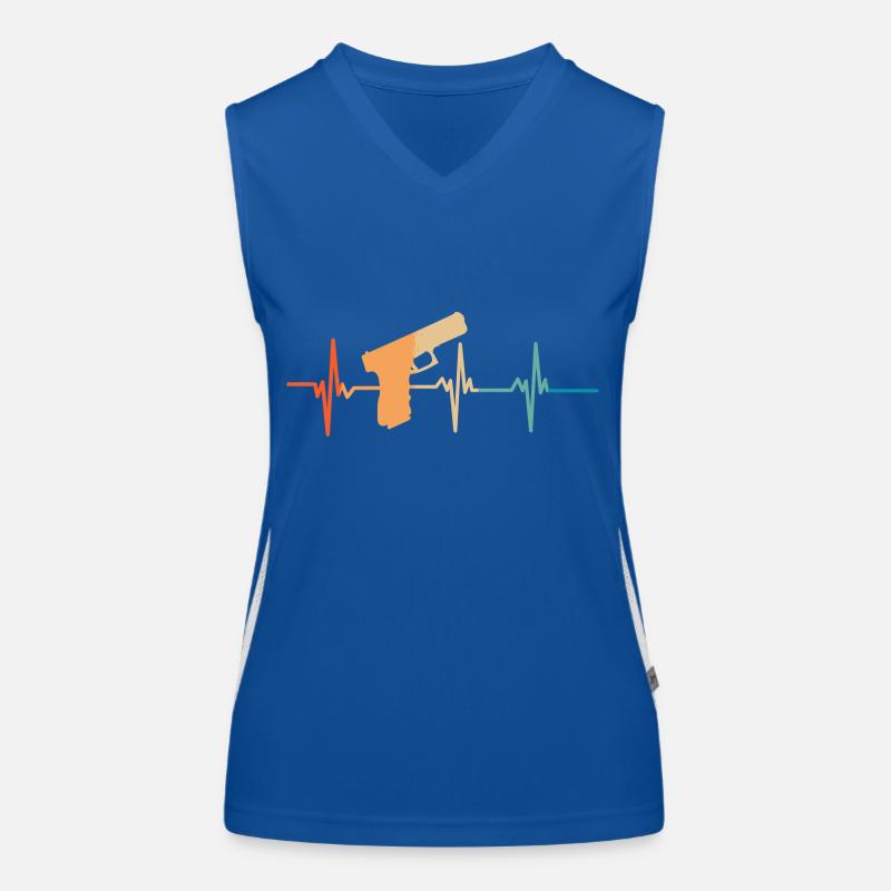 Heartbeat gun Women's Functional Contrast Tank Top